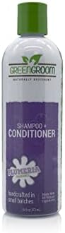 Green Groom Shampoo Plus Plus Condicionador 2 em 1 Para cães e gatos, 16 onças - ingredientes naturais, destangões e hidratam, renova