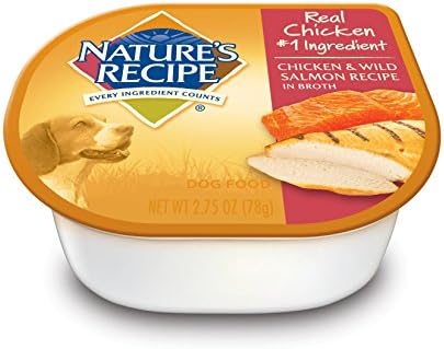 Receita da natureza Receita de frango e salmão selvagem em caldo de cachorro molhado, 2,75 oz