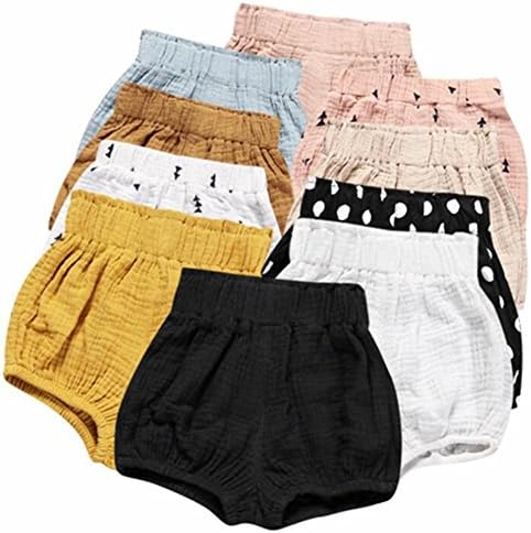 Looly unissex meninas meninos de linho de algodão mistura de bloomer shorts