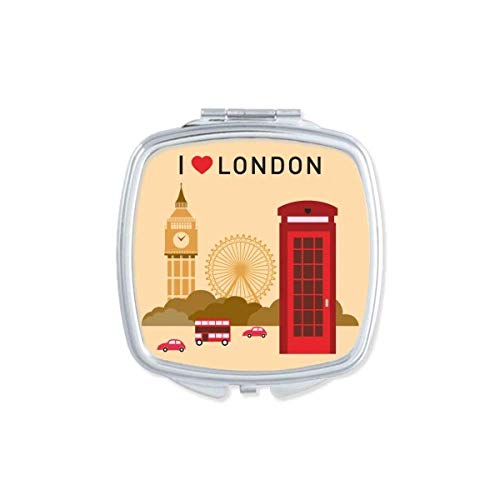 I Love London UK Post Office Bandle Mark Mirror Portable Compact Pocket Makeup Double -sidelaed Glass