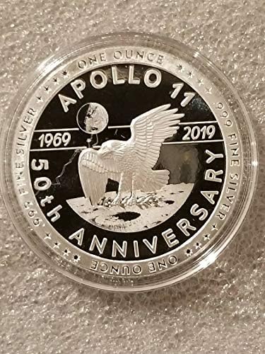 Apollo 11 The Crew JFK NASA 50º: 1 oz .999 Prova de prata