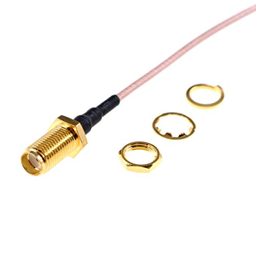 Oiyagai 2pcs RF Antena Pigtail Cable SMA fêmea para IPX RG178 Card PCI sem fio