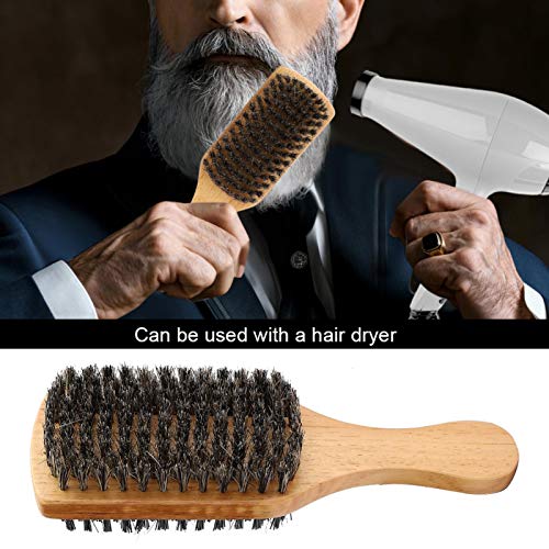 Escova de barba de barba pincel de bigode, escova de barba dupla face, escova de barba profissional Acessórios para barbear