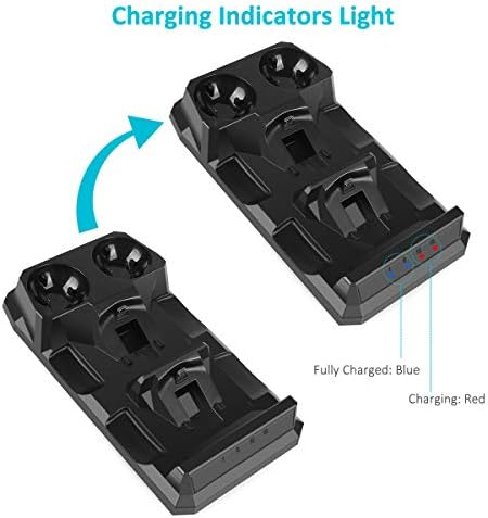 PS4 PS Charger de controlador de movimentação, estação de carga do controlador PS4, 4 em 1 em 1 carregamento carregador