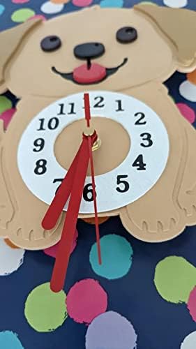 Labrador Retriever Painteado à mão Relógio de parede de madeira - 10 polegadas Relógio do quarto das crianças - Presente de