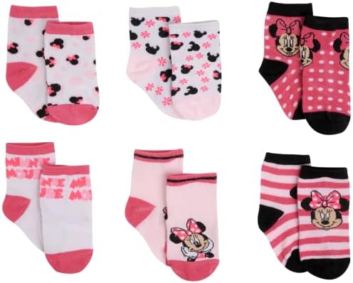 Disney Baby Girls 'Minnie Mouse Socks - 24 Pack recém -nascido, meias infantis