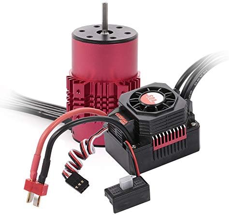 Goolrc supera o hobby 3660 2600kV Motor sem escova com dissipador de calor e 60a ESC com a prova d'água BEC para 1/10 1/8 RC Caminhão