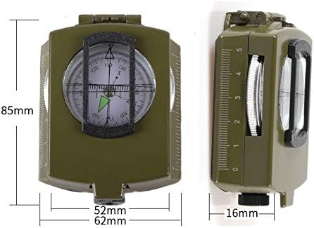 Wjtmy bússola dobrável, ferramentas portáteis de bússola de navegação ao ar livre, para acampar, caminhadas e outras atividades