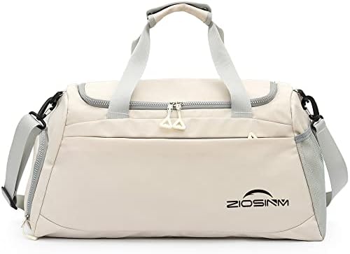 Bolsa de ginástica de ziossina com sapatos e compartimento úmido, bolsa de treinamento de bolsa de treinamento à prova