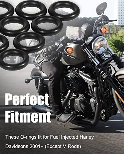10pcs Substituição Linha de combustível O-ring masculino O-ring para Harley Davidsons injetado em combustível 2001+