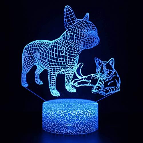 Szg a mesa do cachorro 1 lâmpada tocando a noite LED LUZ DOM CASA CASA REVOLBOW HORSO LAMPENO DECORTA