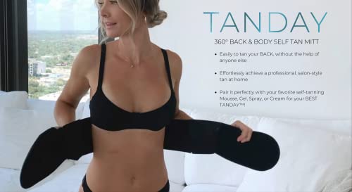 Tanday Back & Body Tanning Mitt | Aplicador de loção lavável e reutilizável