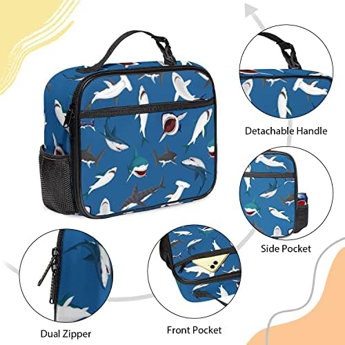 Lancheira para adultos e crianças, recipiente de lancheira isolada com alça destacável para viagens escolares, lanche térmico reutilizável,