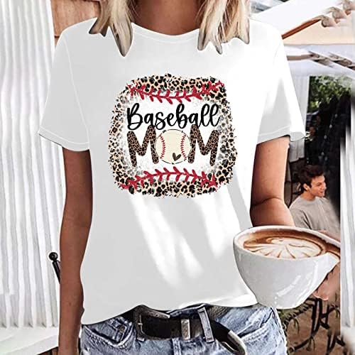 Baseball Mom camisa feminino tshirts adoram tops gráficos camisetas de camiseta do dia das mães mama tees de manga curta plus size