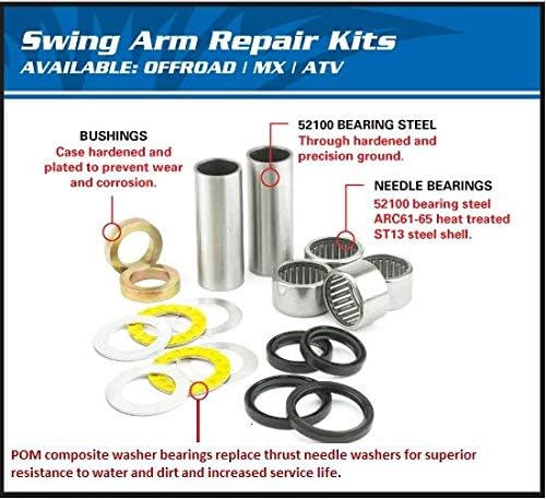 Todas as bolas Racing 28-1058 Kit de vedação de rolamento de balanço compatível com/substituição para BMW Yamaha