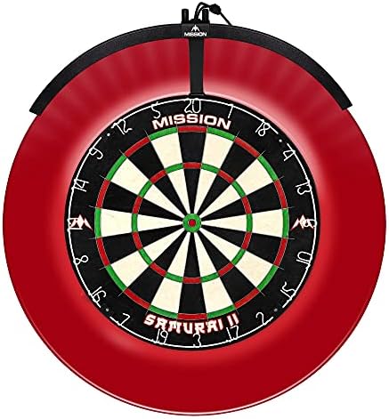 Missão dará a toro Tor100 100 | Dartboard LED dobrável sistema de iluminação de viagem portátil, areia negra de areia