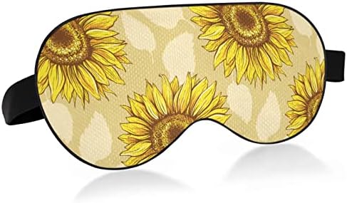 Máscara para o olho do sono unissex, girassol-verão-floral, máscara de dormir confortável com tampa da sombra do sono