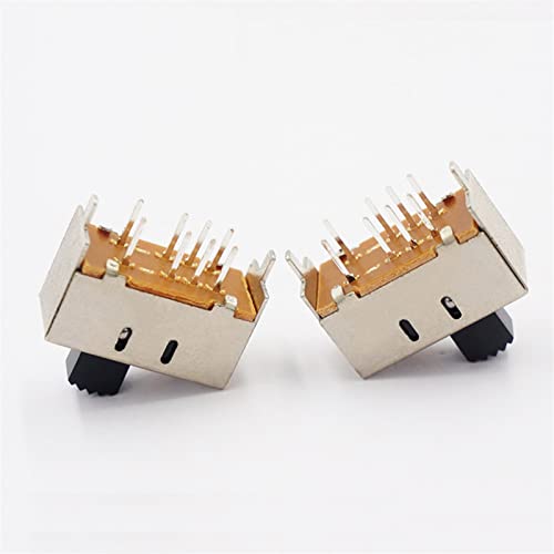 Interruptor de slide bienka 10pcs micro mini alternância botão 8 pinos 3 posição 2p3t alternância interruptor duplo interruptor