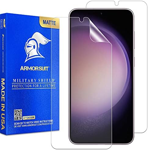 Armousuit [2 + 2 Pacote Protetor de tela de filme MilitaryShield para Samsung Galaxy S23 Ultra 6,8 + Lente de câmeras