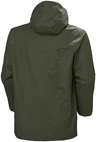 Helly-Hansen Workwear Mandal Jackets impermeáveis ​​ajustáveis ​​para homens-Casaco de chuva protetor com revestimento de PVC confortável