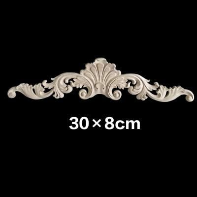 Zamtac Flor Wood Wood esculpido Onlay Decalp Canto Aplique para Móveis para Móveis para Caso Decoração Decoração Decorativa Crafts