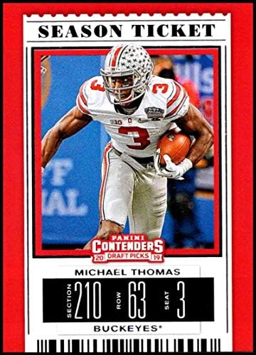 2019 Panini Conclui Draft Season Ticket 73 Michael Thomas Ohio State Buckeyes NCAA Football Trading Card