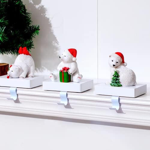 UNIQOOO MADO POLAR BRANCO POLAR RESTIMENTO DO JACO DE MANTEL GRANDE, GARADO DE MANTEL DE 3PCS Conjunto com almofadas de base, detém