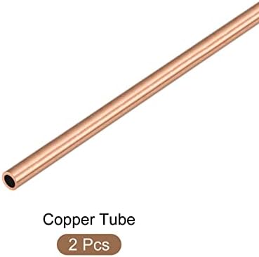 Metallixity Copper Tube 2pcs, tubulação reta - para móveis em casa, máquinas, artesanato de bricolage