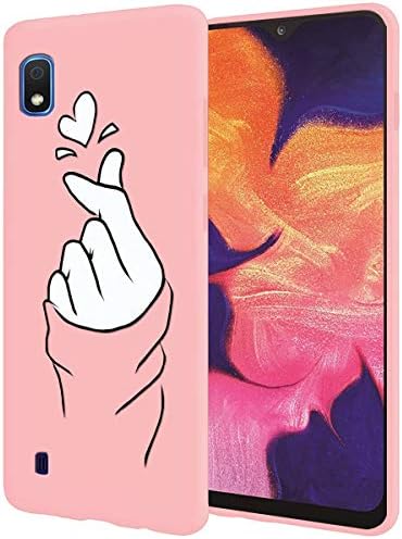 EUINE PARA SAMSUNG Galaxy A10E Caixa, capa de telefone Silicone Pink com padrões de borracha de borracha macia à prova de