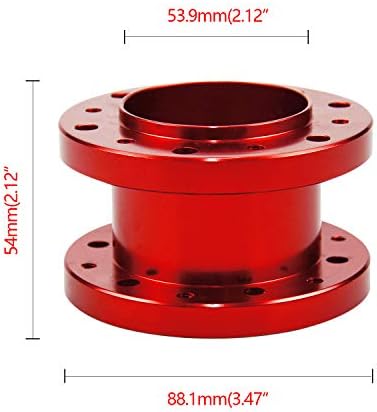 Tasan Racing de 50 mm de alumínio Spacer de volante para pós -mercado do volante Cuber Kit Red Kit Red Red