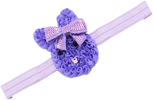 Banda da cabeça da Páscoa para Baby Girls Bunny Head Bands com lantejoulas