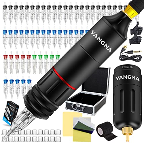 Máquina rotativa do kit de caneta Yangna com 60pcs 1203rl 1205rl 1205rs 1207rs 1205m1 1205rm 20pcs tampas de tinta transferência