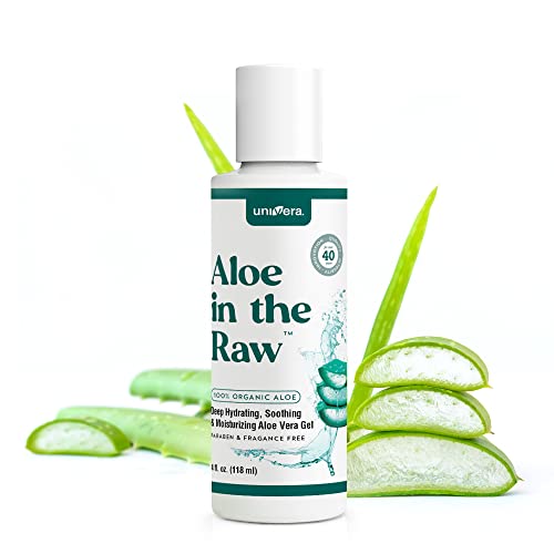 UNivera Aloe no Raw, Presente do Dia das Mães, Orgânico Aloe Vera Gel, esfria a pele após o sol, hidratante