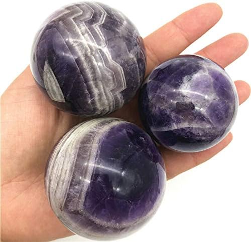 Laaalid xn216 1pc sonho natural ametista de quartzo roxo esfera de cura decoração de cálculos naturais e minerais naturais