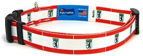 Gola de cachorro de Berlim | Bandeira de Berlim | Martingale Slip-On | Feito em NJ, EUA | Para cães extras grandes |