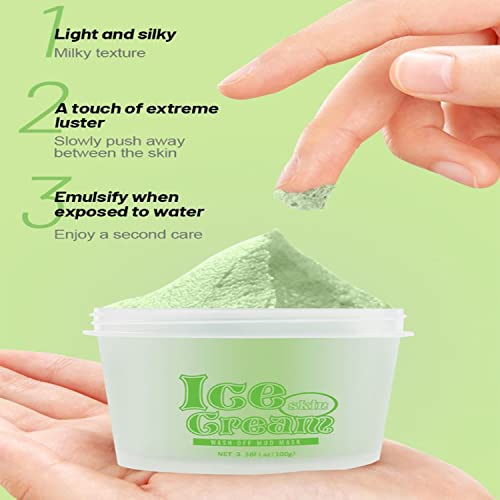 Aichun Beauty Ice Cream Facial Lavagem da lama Máscara de lama Controle de óleo Limpeza profunda Hidratante Esfoliação Cravo-de-cleante