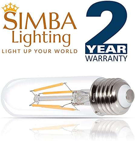 LED de iluminação Simba T10 Tubular Edison Filamento Bulbos 4W Equivalente 40W RECESSÁRIOS 120V Para exibição de gabinete,