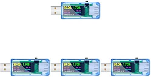 Doitool Multímetro digital 4 peças Power de tensão atual Testador USB USB C medidor USB Volt AMP medidor Digital Wattmeter DC