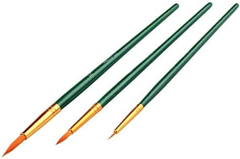 Slatiom 3pcs pincéis pincéis de gancho de gancho caneta de nylon de madeira escova