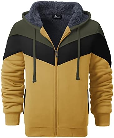 Hoodies suínos para homens moletons de lã de lã de jaqueta de inverno zip up sherpa grossa forrada