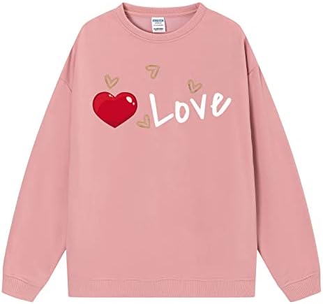 Camisas dos namorados para mulheres 2023, camisas de manga comprida Crewneck Sweetshirts Sweatshirts Spring Spring Roupe