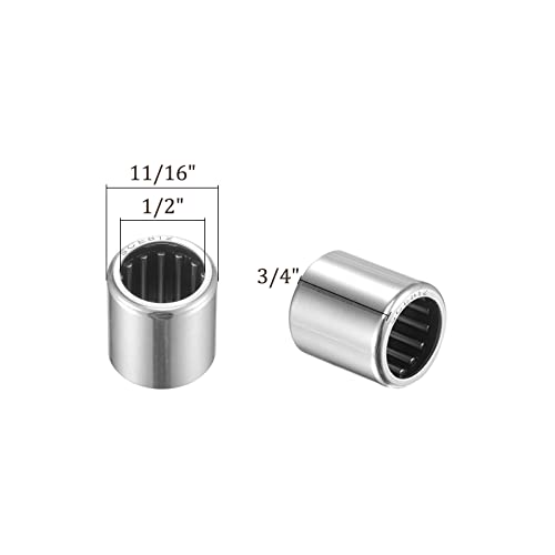 KOZELO 10PCS SCE812 ROLAMENTOS DE ROLUÇÃO DE AGELHA - [1/2 x 11/16 x 3/4 ] End em aberto para uso da caixa de engrenagens, rolos