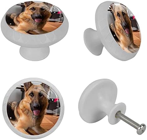 Tbouobt 4 pacote - botões de hardware do armário, botões para armários e gavetas, alças de cômoda de fazenda, cão de pastor alemão