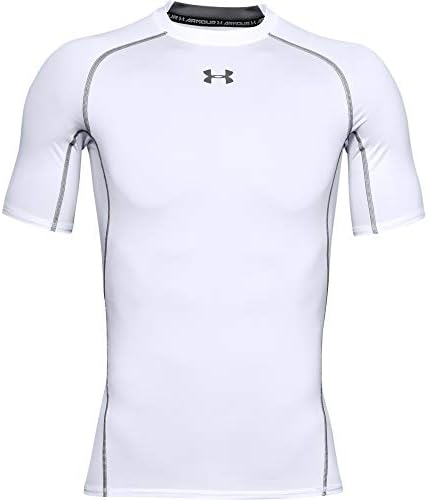 Under Armour masculina Armadura de Armadura de Menção Camiseta de Compressão de Manga Curta